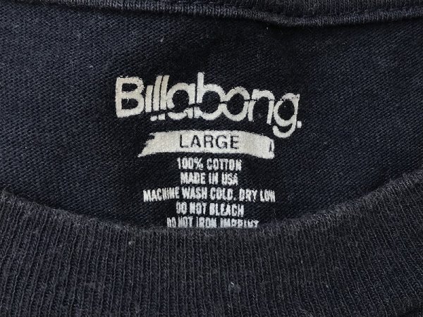 BILLABONG ビラボン メンズ ロゴプリント ロンT カットソー L 紺_画像2