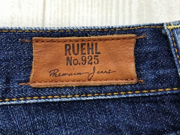 RUEHL NO.925 ルールナンバー レディース クラッシュ加工 デニムホットパンツ W25 青_画像2