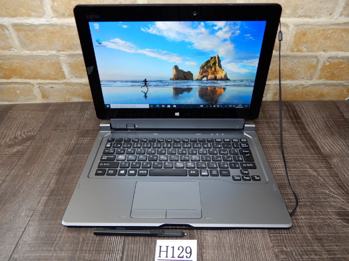 H129☆フルHD11.6液晶★タッチパネル タブレット★高速SSD 128GB★Core M3★無線LAN★富士通★ARROWS Tab Q616N★キーボード&タッチペン付