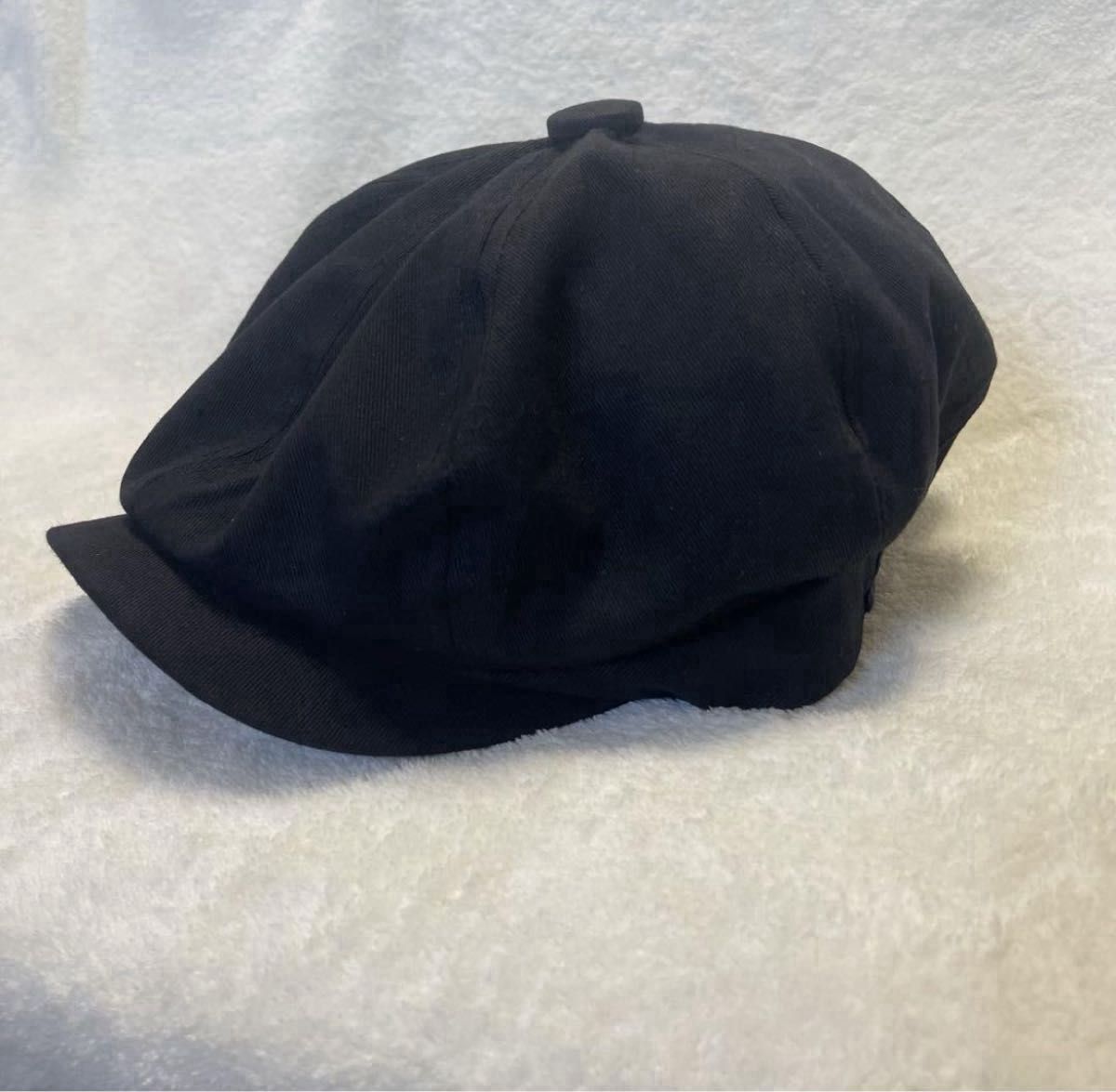 キャスケット ハンチング ユニセックス　黒 ブラック 帽子 ハット   ハンチング帽