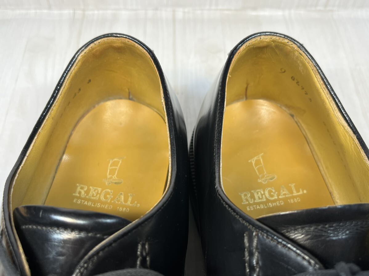 リーガル プレーン トゥ ダービー 2504 25cm ビジネスシューズ 革靴 REGAL ブラックの画像7