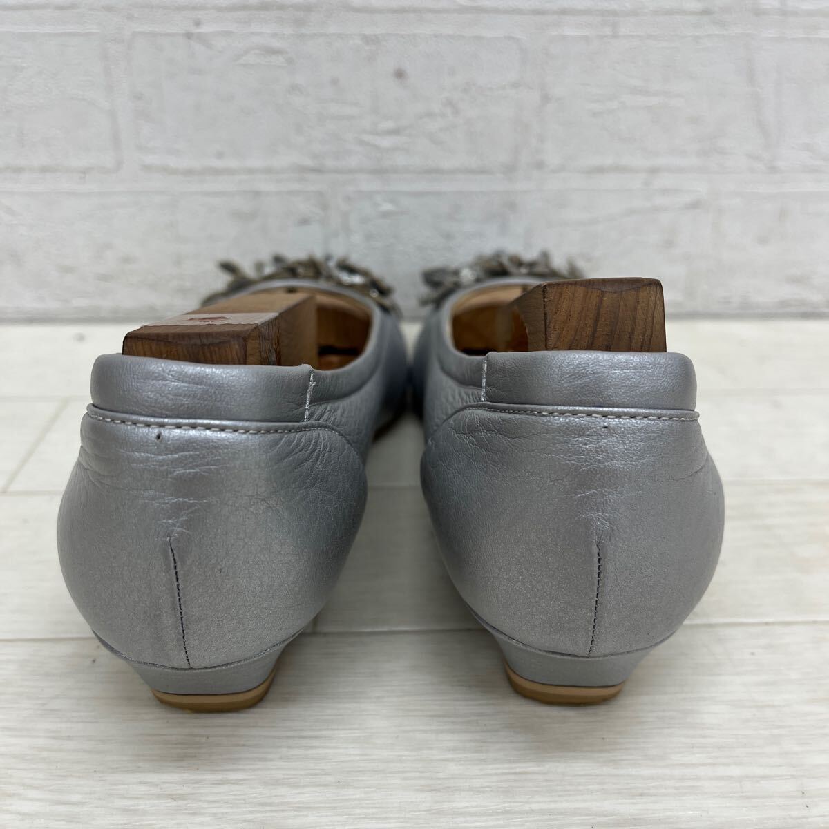 1383* сделано в Японии MIHAMAmi - ma обувь обувь туфли-лодочки раунд tu Wedge каблук casual серебряный женский 22.5