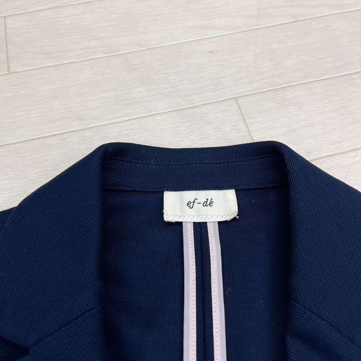 1396* new goods unused ef-de ef-de tops tailored jacket single 2 button long sleeve plain casual navy lady's 9