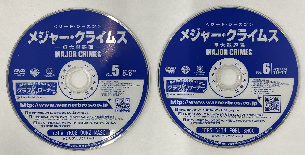 【送料無料】dz14371◆MAJOR CRIMES～重大犯罪課～ ＜サード・シーズン＞ 全10巻セット/レンタルUP中古品【DVD】_画像9