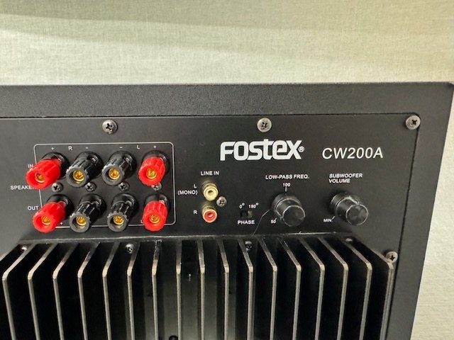 【中古品】FOSTEX フォステクス アクティブ・サブウーファー CW200A　PHASE切り替え時若干ガリあり （管理番号：049109）_画像6