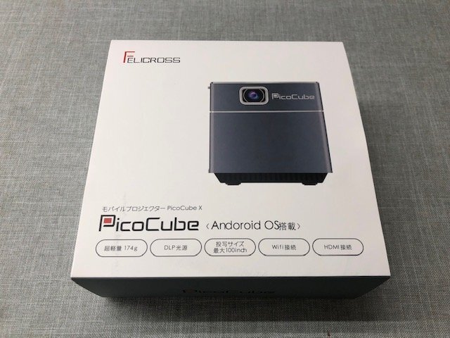 【中古品】FELICROSS　モバイルプロジェクター　PicoCubeX S6 明るさ100ルーメン　AndoroidOS搭載（管理番号：049109）_画像5