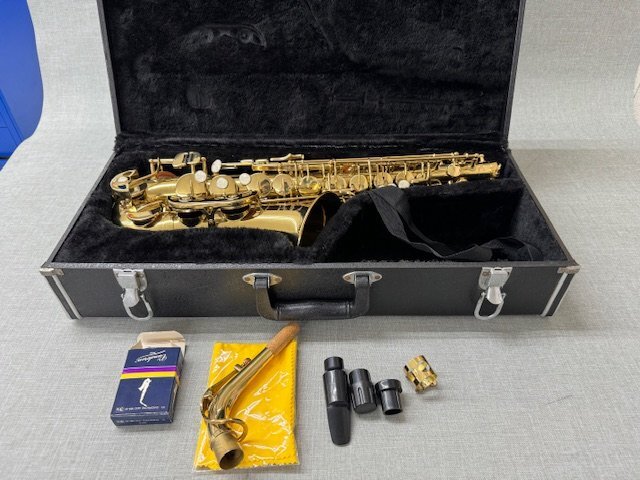 【中古品】Maxtone By French Enginner アルトサックス　ケース・リード付（管理番号：049112）_画像1