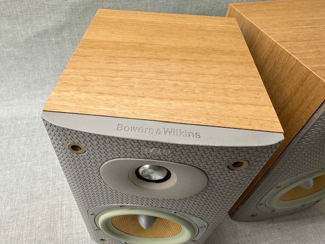 【中古品】現状品 Bowers＆Wilkins ペアスピーカーシステム ツイーターコーン凹み/カバーなし/サイド部穴あき (管理番号：049109）の画像4