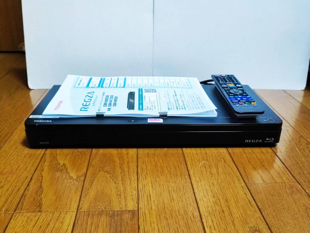 ★動作ＯＫ★　東芝 REGZA DBR-W1009 １TB　Ｗチューナー　ブルーレイレコーダー　2019年製 純正リモコン B-CASカード 取説あり