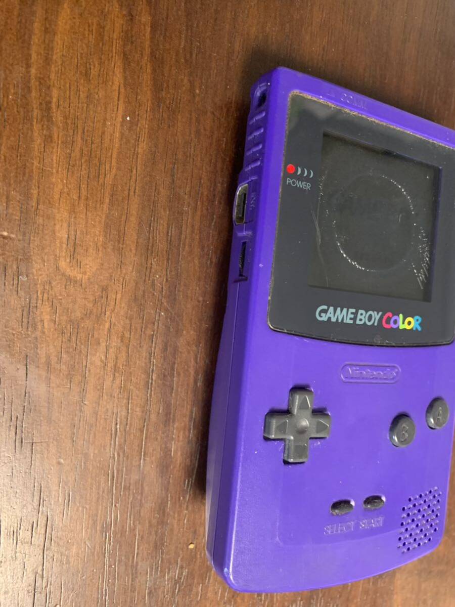 任天堂 GAME BOY COLOR ゲームボーイカラー CGB-001 ジャンク本体＋ポケットモンスターソフト付_画像4