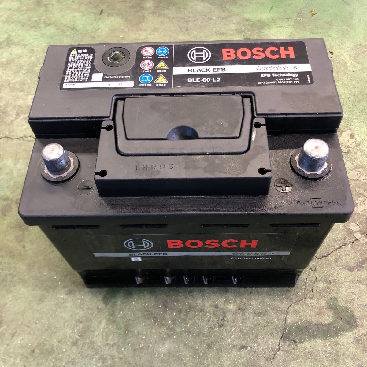 [G-34]BOSCH ボッシュ カーバッテリー ブラックEFB BLE-60-L2 送料無料の画像1