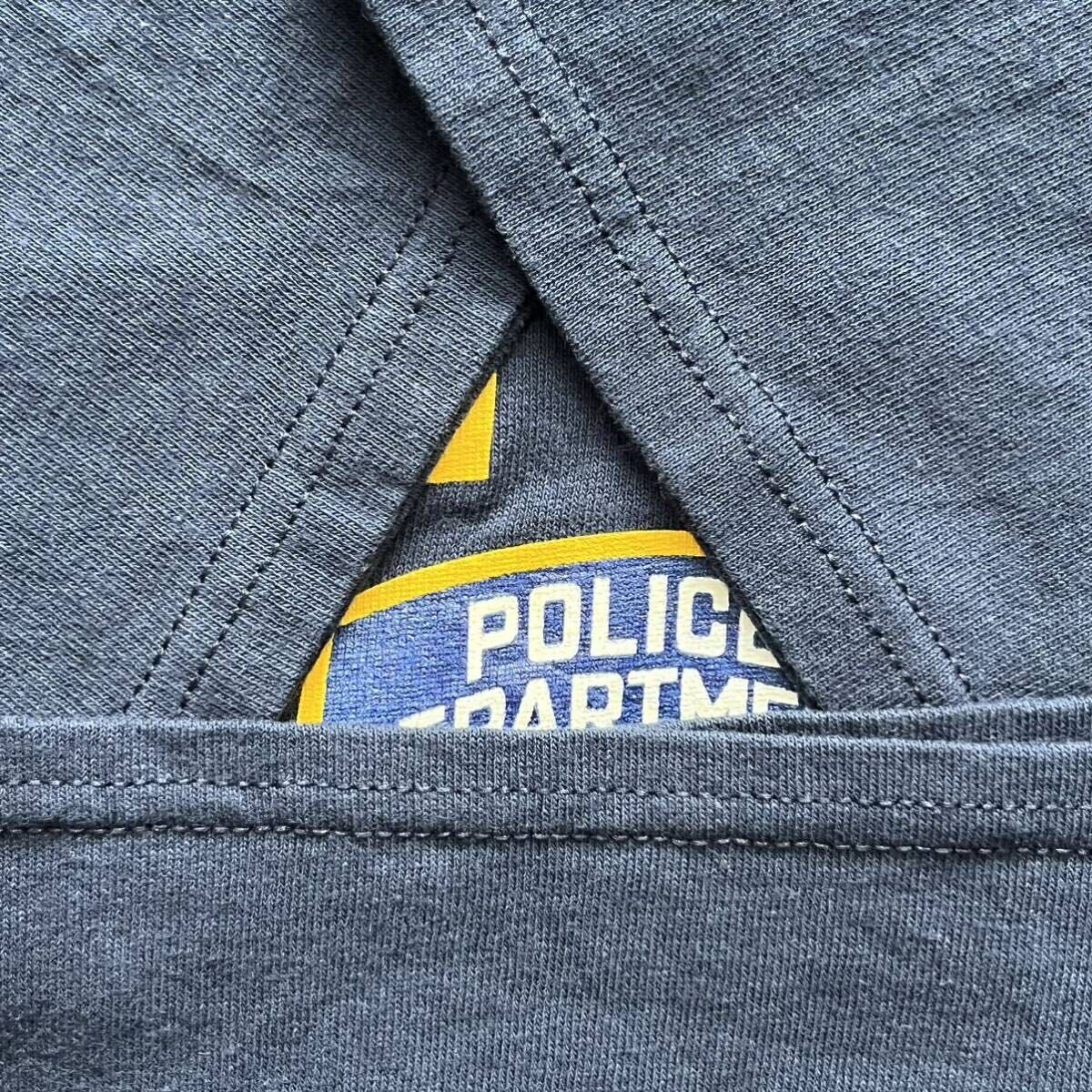 NYPD メンズ 半袖Tシャツ フロント イエロー プリント 古着 アメカジ Mサイズ 綿 コットン 送料込 US古着の画像8