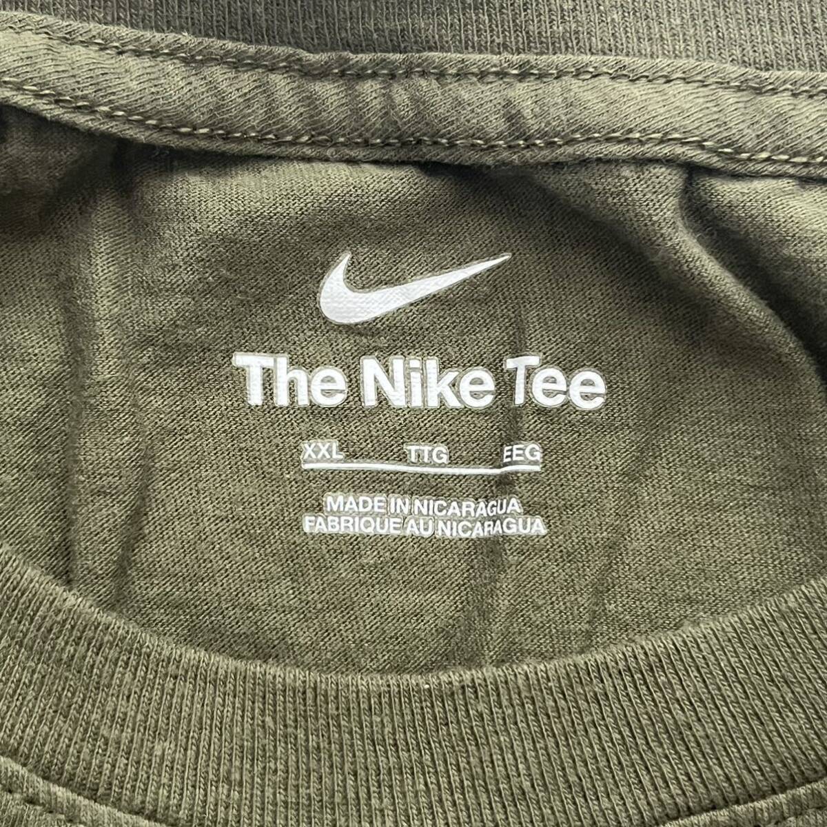 ナイキ NIKE 半袖Tシャツ 半袖プリントTシャツ 古着 XXLサイズ 送料込 スウッシュ カーキ