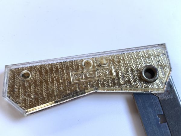 【昭和レトロ】昭和の鉛筆削り　『ミッキーナイフ』中古品　折りたたみ　シャインカラー　定形発送可　O0126D_画像5