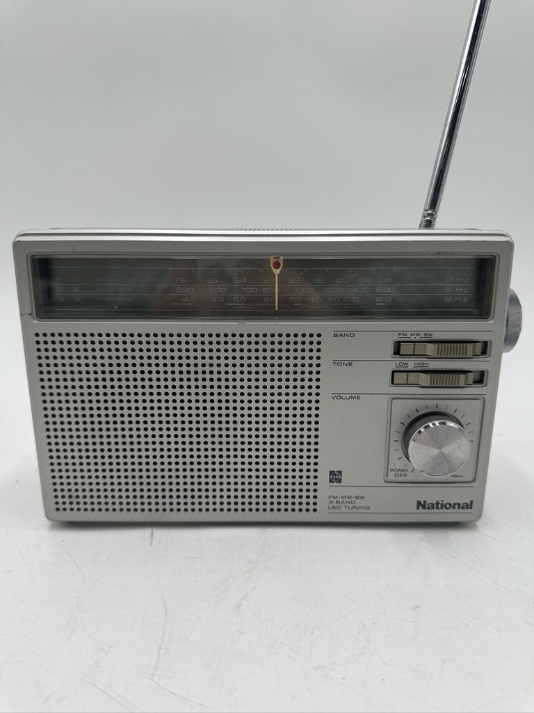 t0488 昭和レトロ ナショナル 3バンド ラジオ RF-629 National 3BAND FM MW SW 通電OK 動作OK 現状 アンティークの画像1