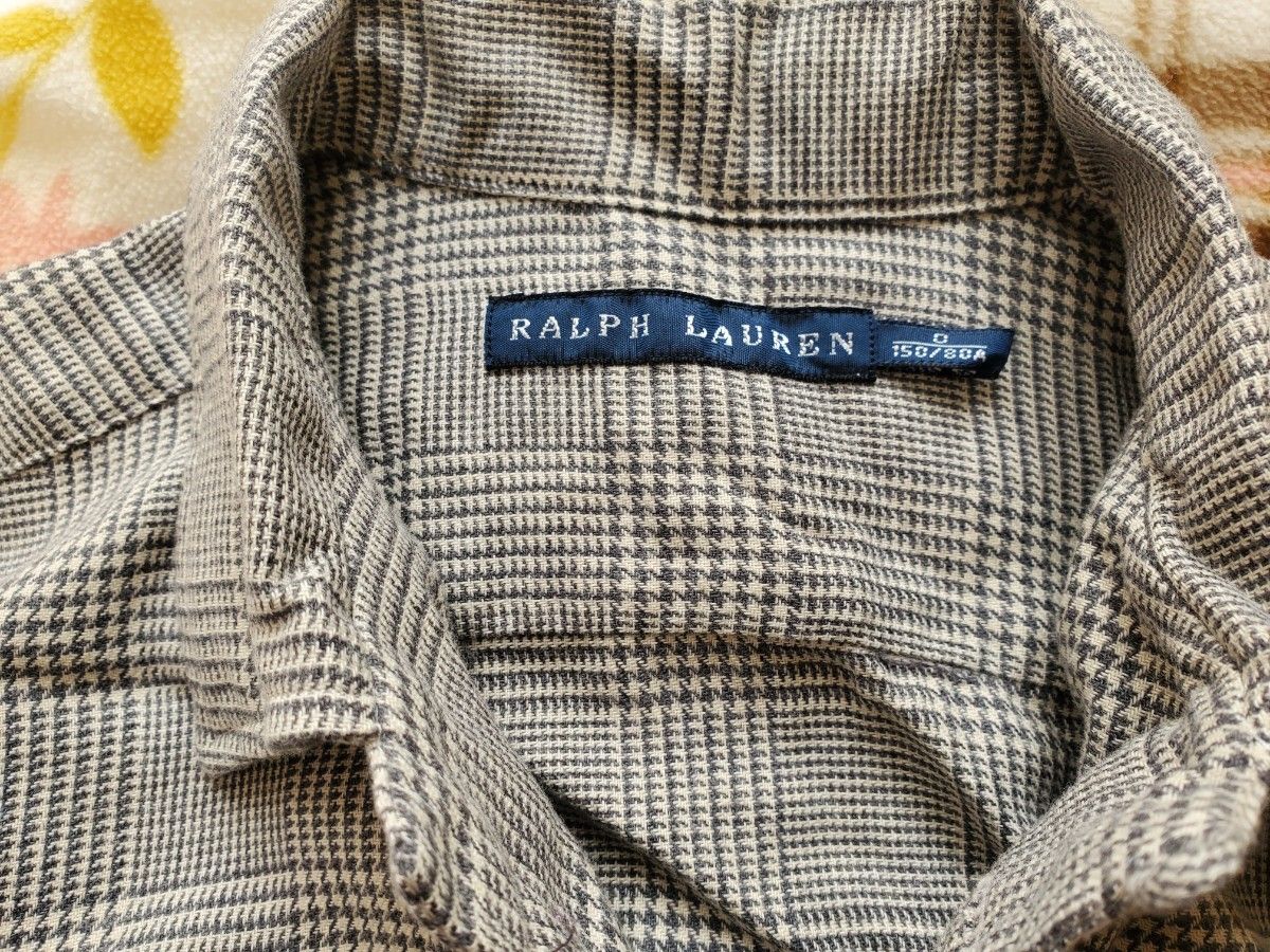【RALPH LAUREN(ﾗﾙﾌ ﾛｰﾚﾝ)】ﾚﾃﾞｨｰｽ チェック柄 グレー系 長袖シャツ