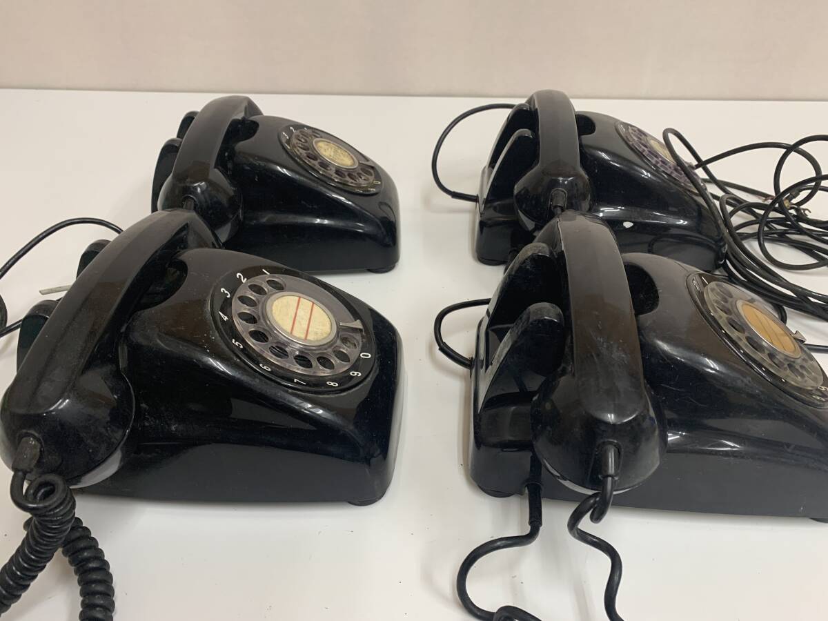 黒電話 600-A1 600-A2 日本電信電話公社 606C3&1 電話機 ダイヤル式 昭和レトロ アンティーク インテリア 現状品の画像2