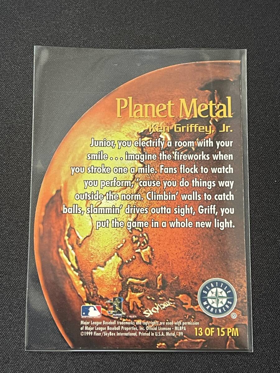 Ken Griffey Jr（ケン・グリフィー・ジュニア）【1999 Skybox Metal Universe】Planet Metal Die Cut_画像2
