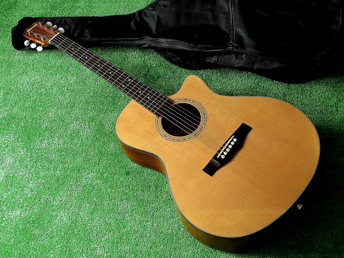 即決 Morris S-30 美品アコースティックギター 表板トップ単板 軽量マットフィニッシュ仕様 モーリス製 新品アコギ用ソフトケース付属の画像1