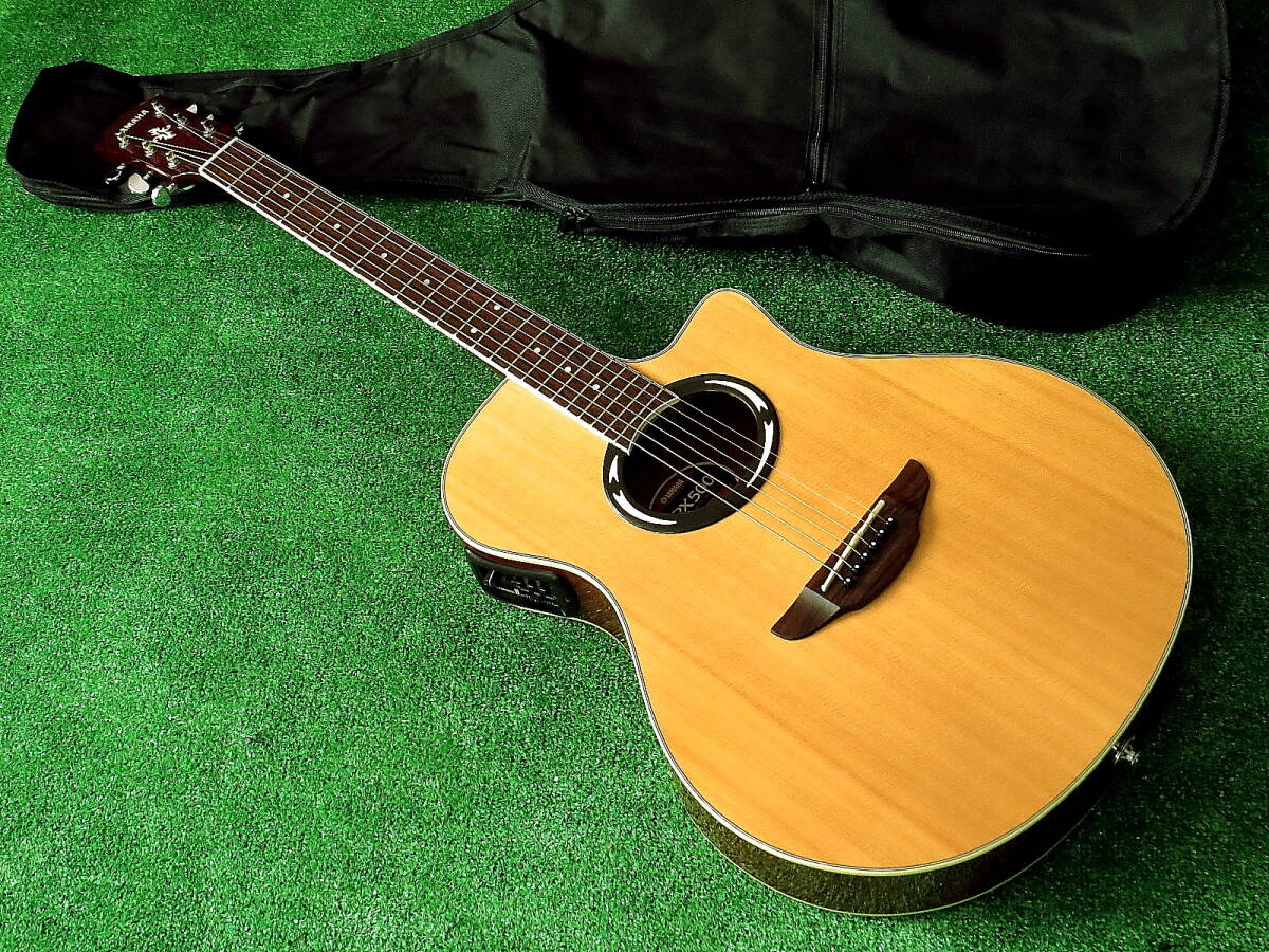 即決 YAMAHA APX500 美品エレアコギター 程度良好 チューナー搭載ヤマハ製エレクトリックアコースティックギター 新品アコギ用ケース付属