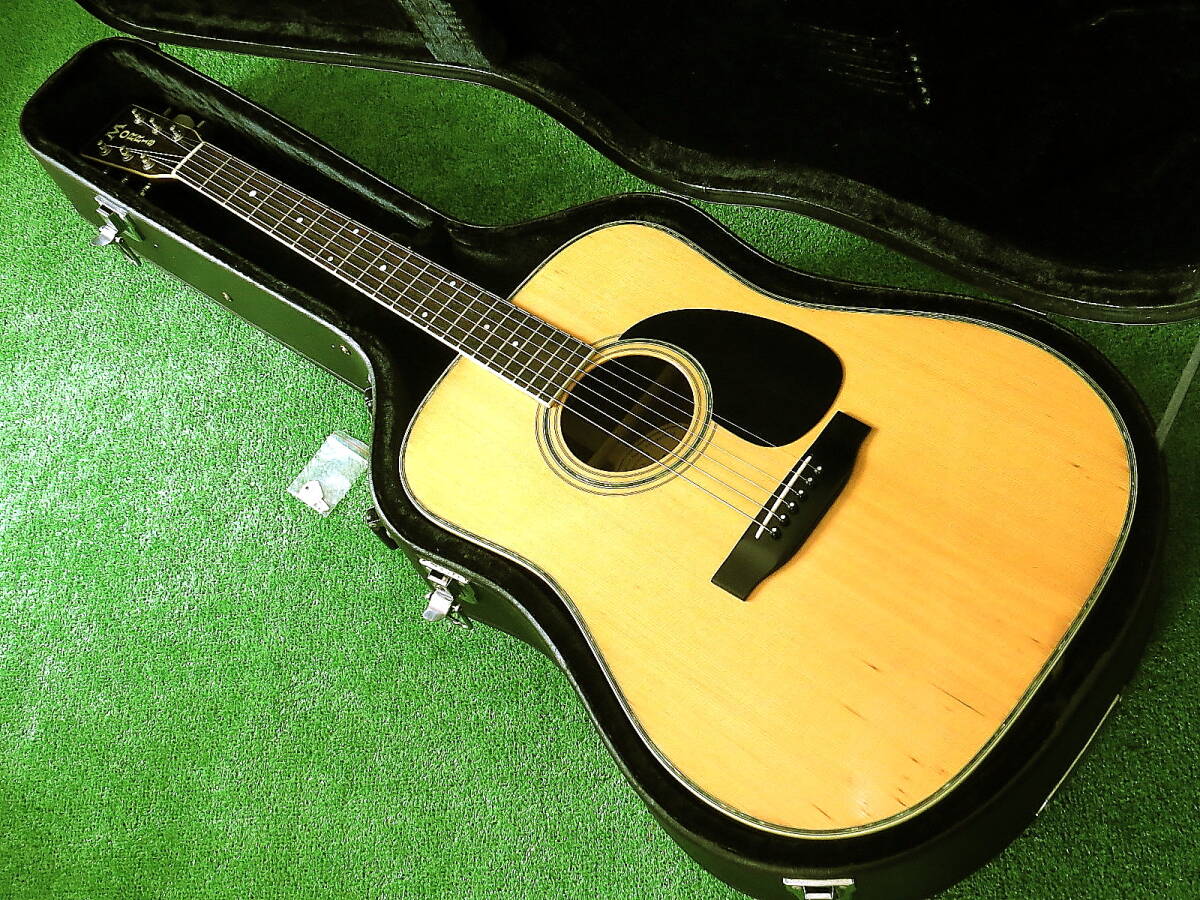 即決 MORRIS W-35 モーリス製オールドアコースティックギター 縦ロゴヘッド仕様 日本製フォークギター アコギ用ハードケース付属_画像1
