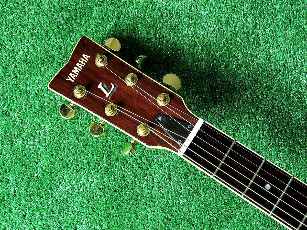 即決 YAMAHA LL-6J 革ラベルモデル 表板トップ単板アコースティックギター 良音ヤマハ製フォークギター 新品アコギ用ケース付属の画像2
