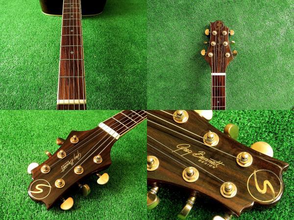 即決 Greg Bennett 美品アコースティックギター トップ単板3ピースバック エレアコ仕様 グレッグベネットD-8E 純正アコギ用ケース付属の画像7