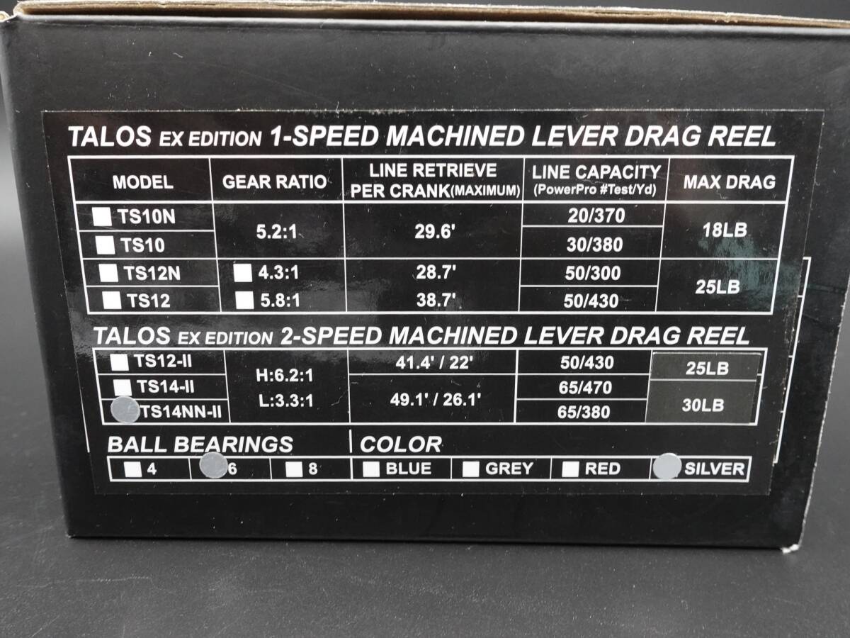 OMOTO リール TALOS TS14NN-2 右 マックスドラグ13.5kg 可変ギア比6:2:1 3:3:1 レバードラグリール ジギング _画像4