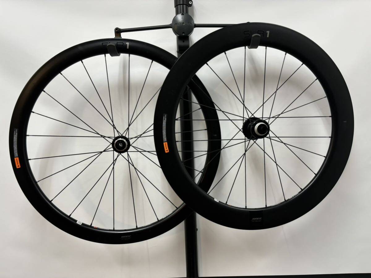 ホイールセット GIANT SLR1 42 65 DISC Hookless Carbon チューブレス フックレス カーボンホイール ディスク 美品の画像1