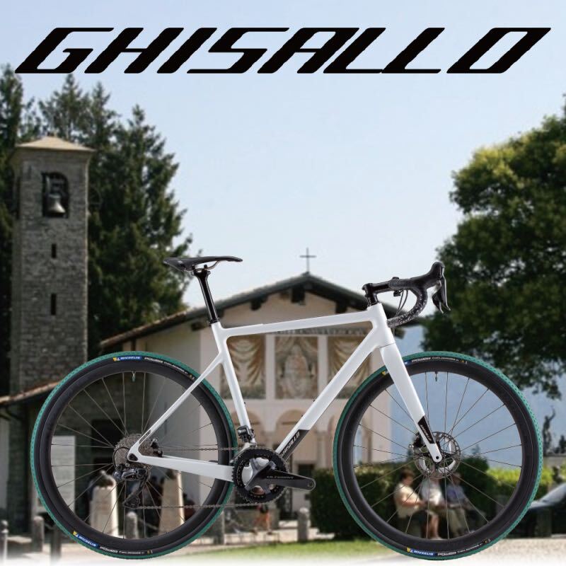 売り切り レア 新品フレームセット ギサロ GX-110 GHISALLO スノースペース 490 Sサイズ シクロクロス カーボンフレーム_画像1