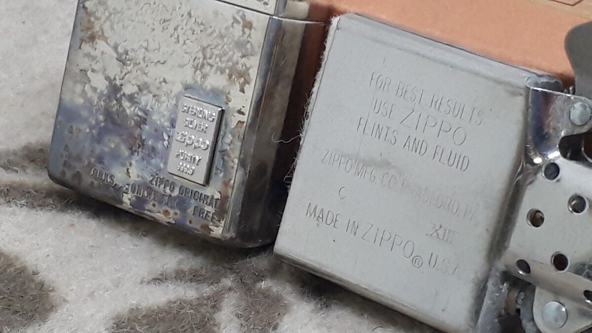 オイルライター ZIPPO E ⅩⅢ 箱つき たばこ USA 喫煙 火種 ジッポー シルバー 13 八王子市 引き取りOK_画像5