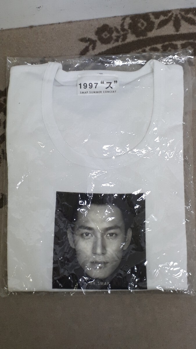 【未使用】SMAP フォトTシャツ 2着 1997 “ス” サマーコンサート グッズ ライブ ペア MR.SMAP 顔 写真 スマップ 八王子市 引き取りOK_画像3