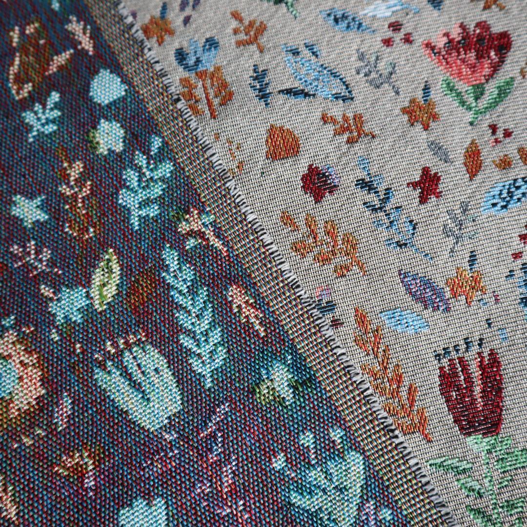 J55A お花柄 ジャガード織り生地 ゴブラン織り ボタニカル柄150×50cm