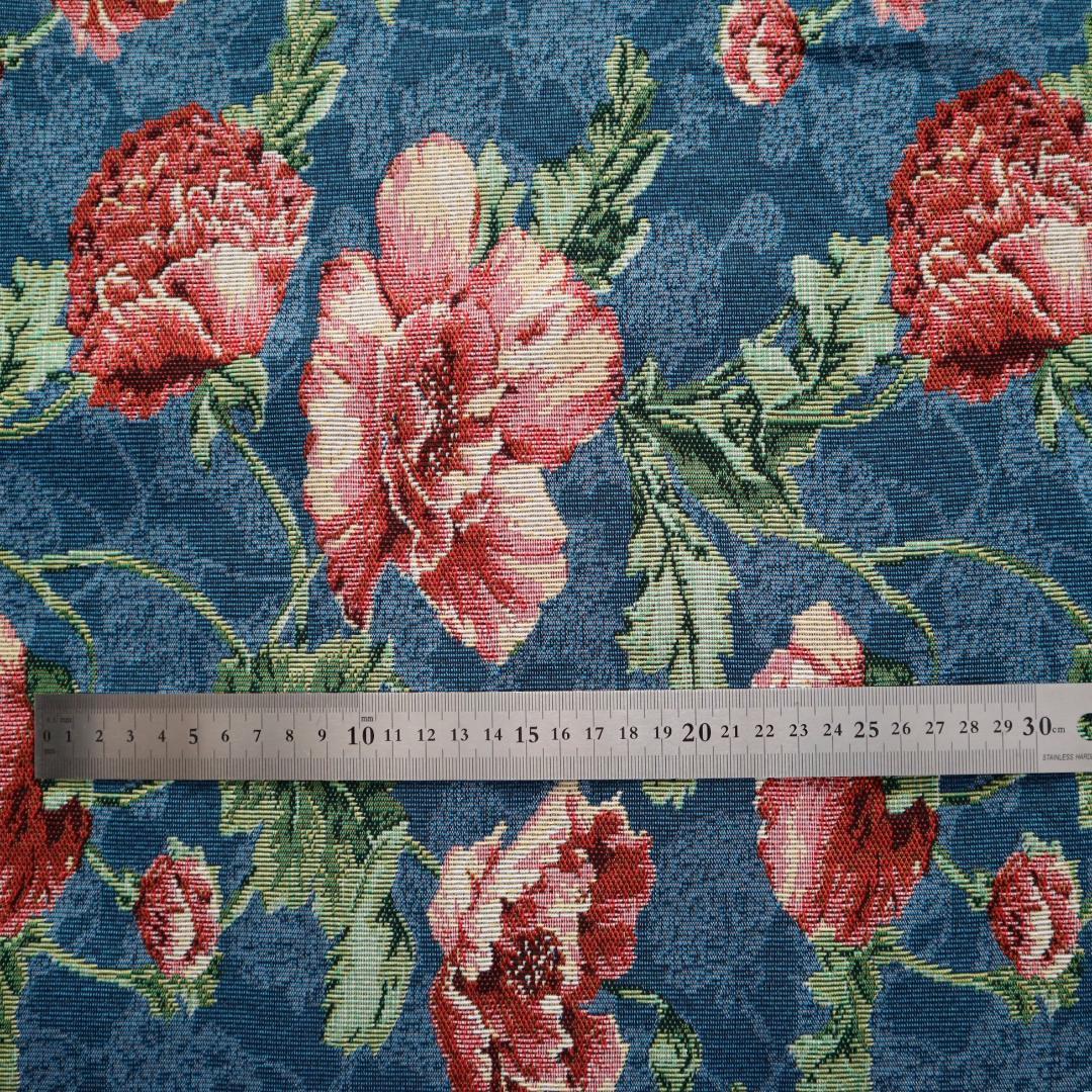 J108 ゴブラン織り生地 ジャガード織り お花柄 アンティーク ヴィンテージ
