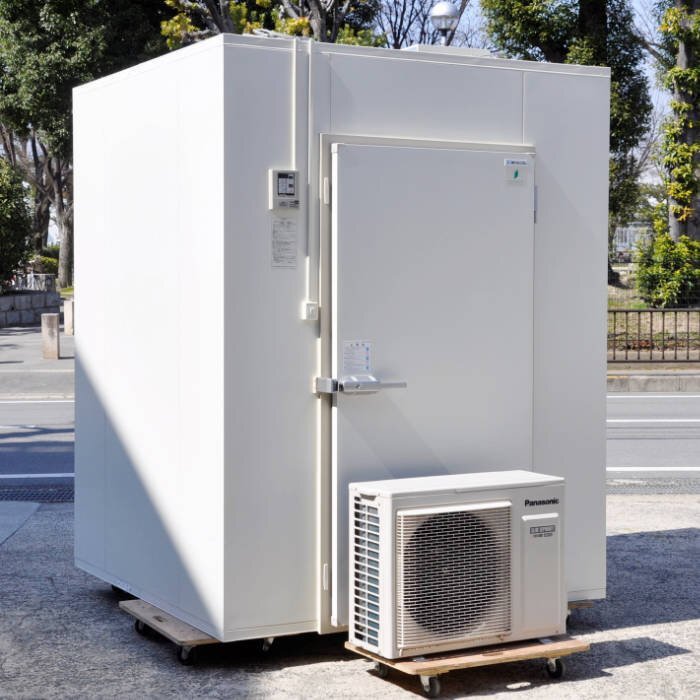 [ free shipping ] prefab refrigerator 1 tsubo inside machine PCU-SV100ME out machine PCU-SV100MU Panasonic 2021 year business use three-phase 200V used [ excursion Osaka ][ moving production .]