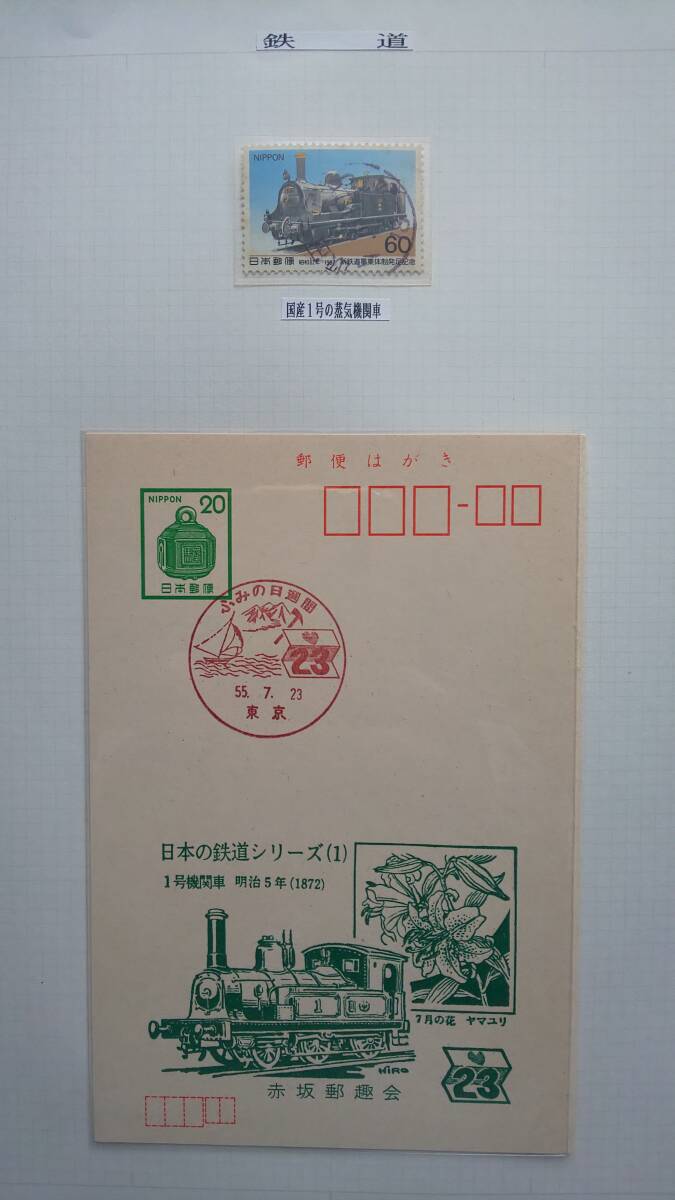 昭和55年ふみの日記念　日本の鉄道シリーズ　1～12　_画像1