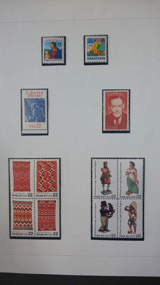 アメリカ切手 未使用1970年代 79種の画像6