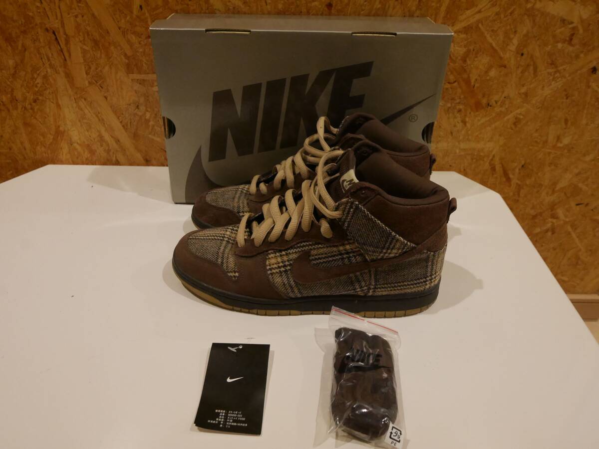 NIKE DUNK HIGH PRO SB TWEED ツイード US9.5 27.5cm JORDAN SUPREME STUSSYの画像1