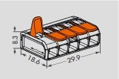 WFR-5 5個 ワンタッチコネクター WAGO ワゴジャパン 新品 送料込みの画像4