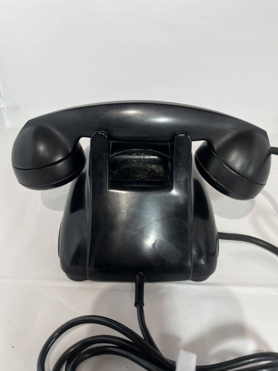  black telephone Showa Retro telephone machine Hitachi 4 serial number Showa era 35 year A0040