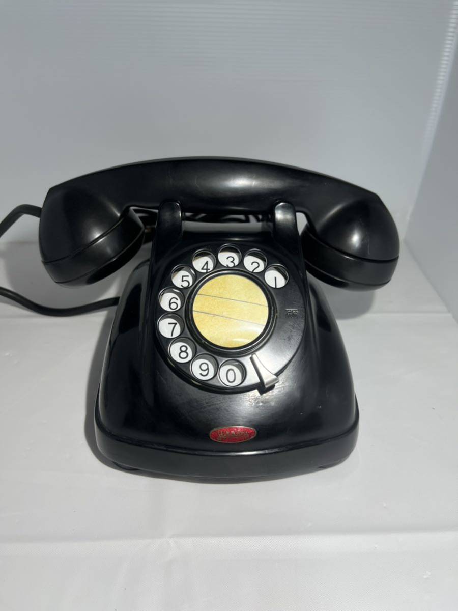  black telephone Showa Retro telephone machine Hitachi 4 serial number Showa era 35 year A0040