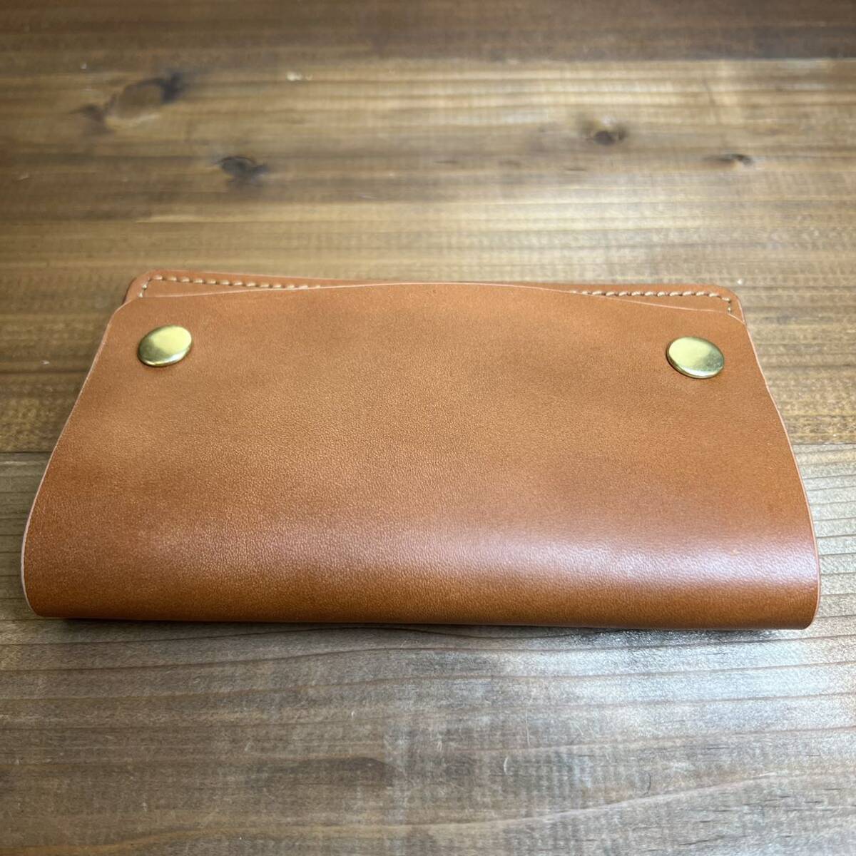 [ Tracker wallet ] light brown leather original leather purse hand made 