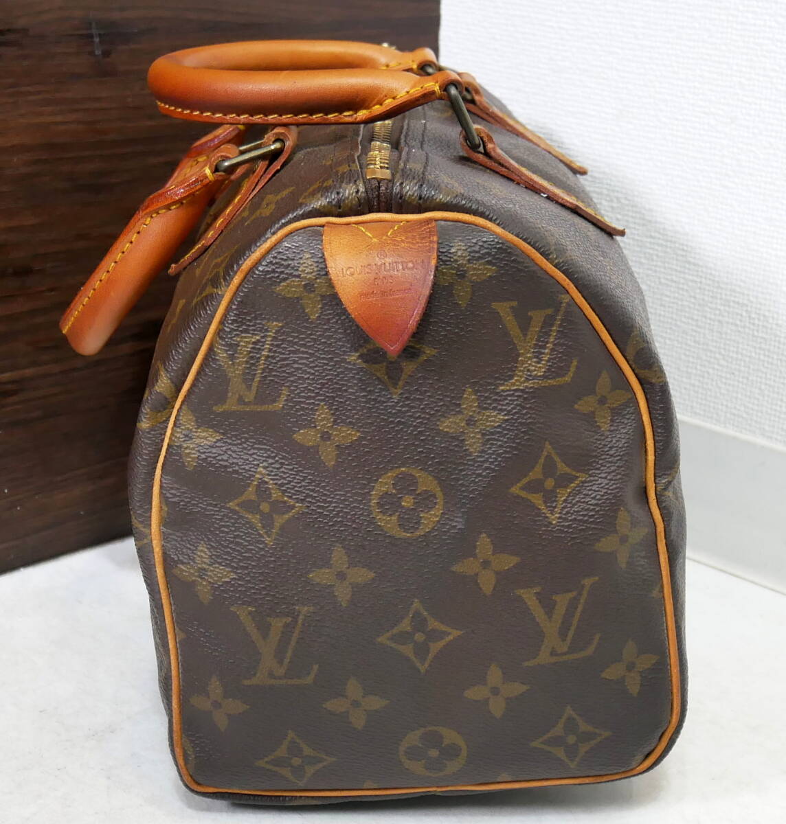 ▲(R603-B102)LOUIS VUITTON ルイ・ヴィトン モノグラム スピーディー25 ハンドバッグ ミニボストン MI9004 錠 鍵付き_画像5