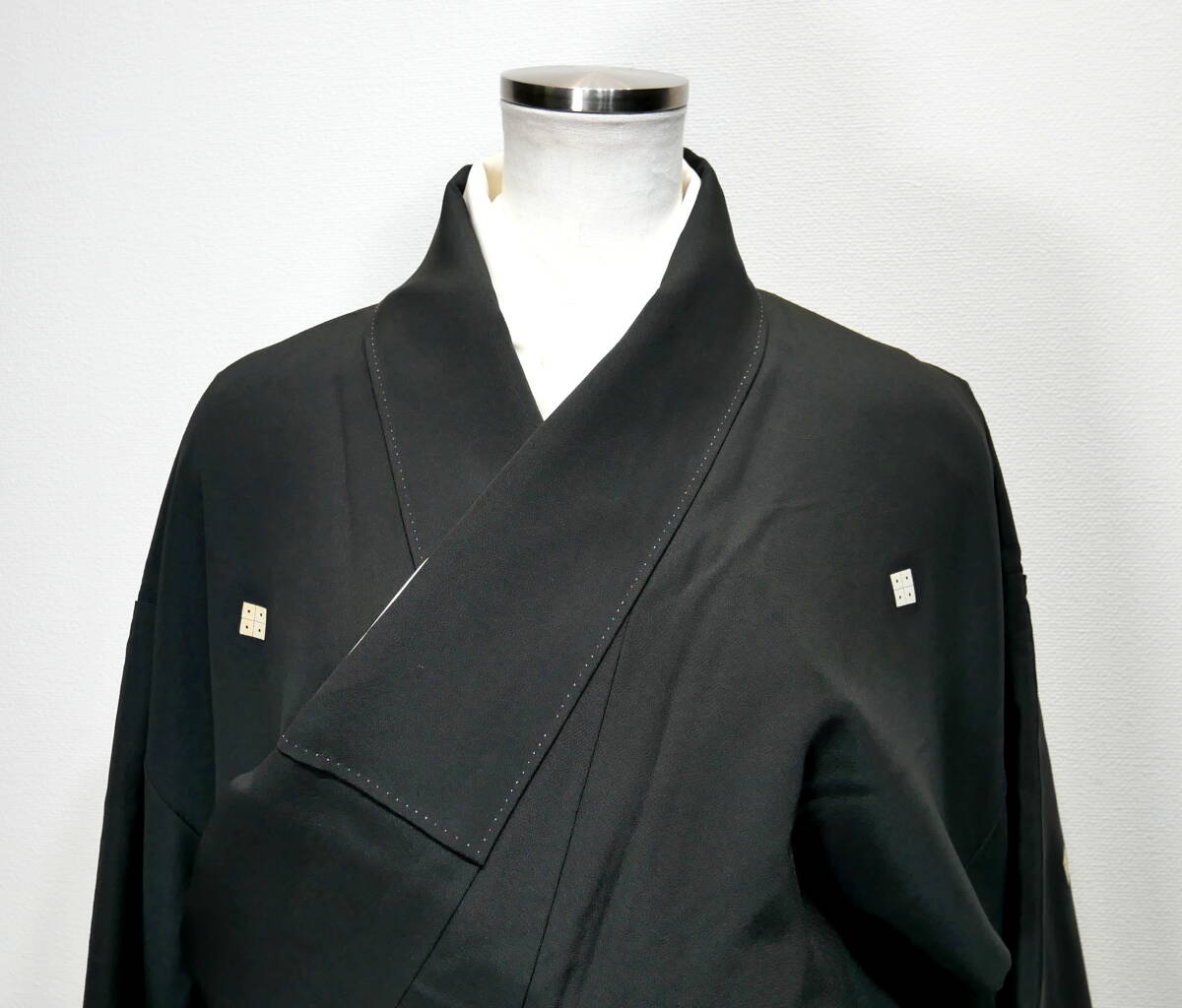 ^(R603-B122) beautiful goods kurotomesode genuine .... silk kimono ... go in ratio wing four . eyes ..... hand ..