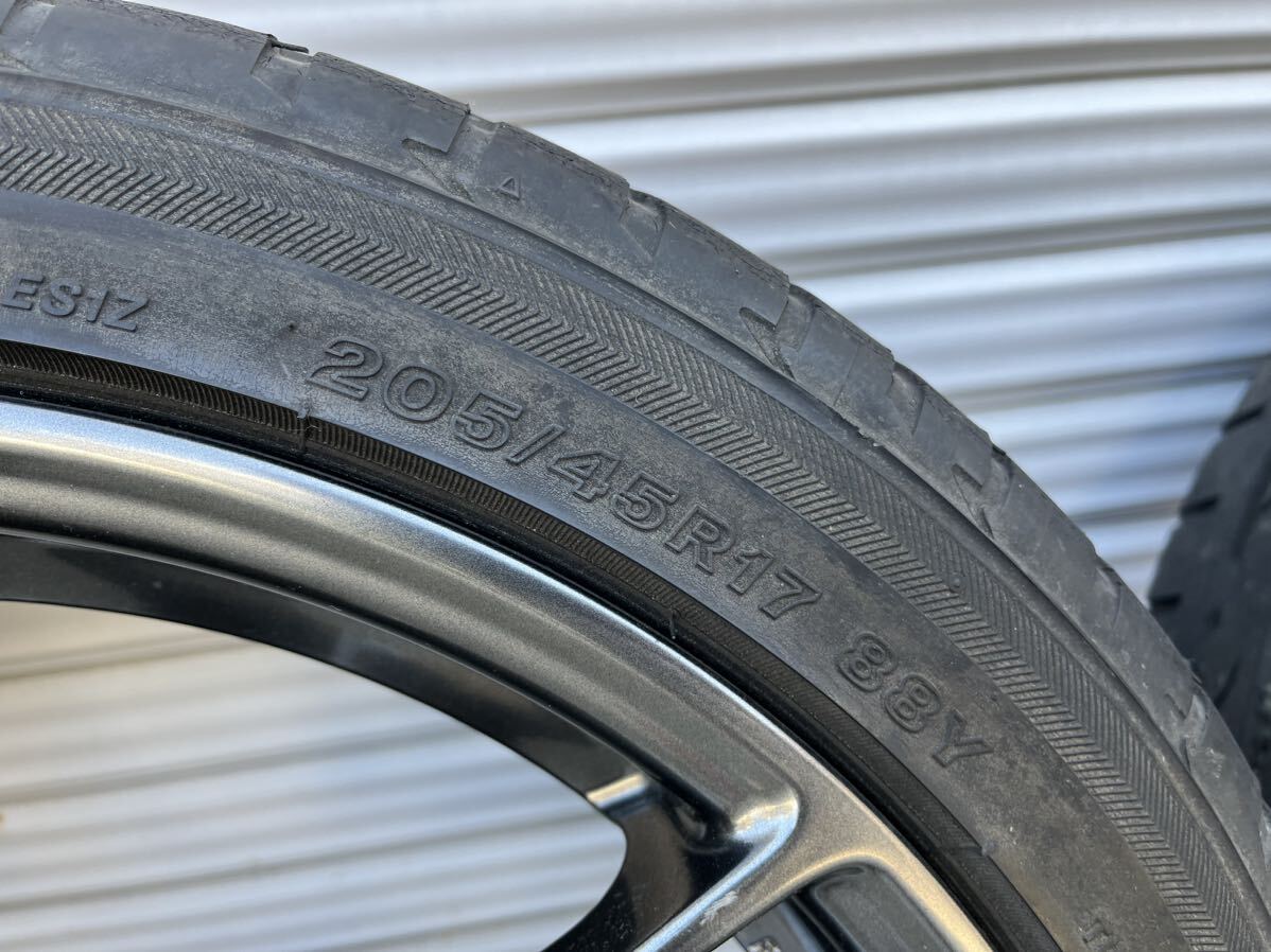 BBS RF500 17×7J 100 4H ポテンザS001 205/45 R17 BMW mini R55 R56 NKE165 カローラフィールダー 14mm 美品 手渡し対応のみ_画像8