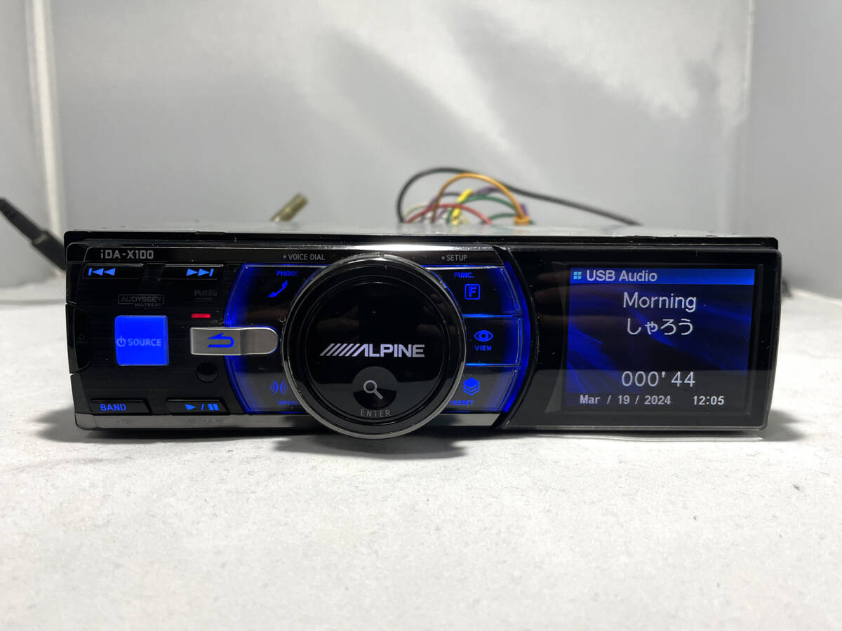 送料無料！動作確認済！ALPINE iDA-X100 USB/MP3/WMA/AAC カーステレオ カーオーディオ 1DIN ヘッドユニット アルパイン_画像4