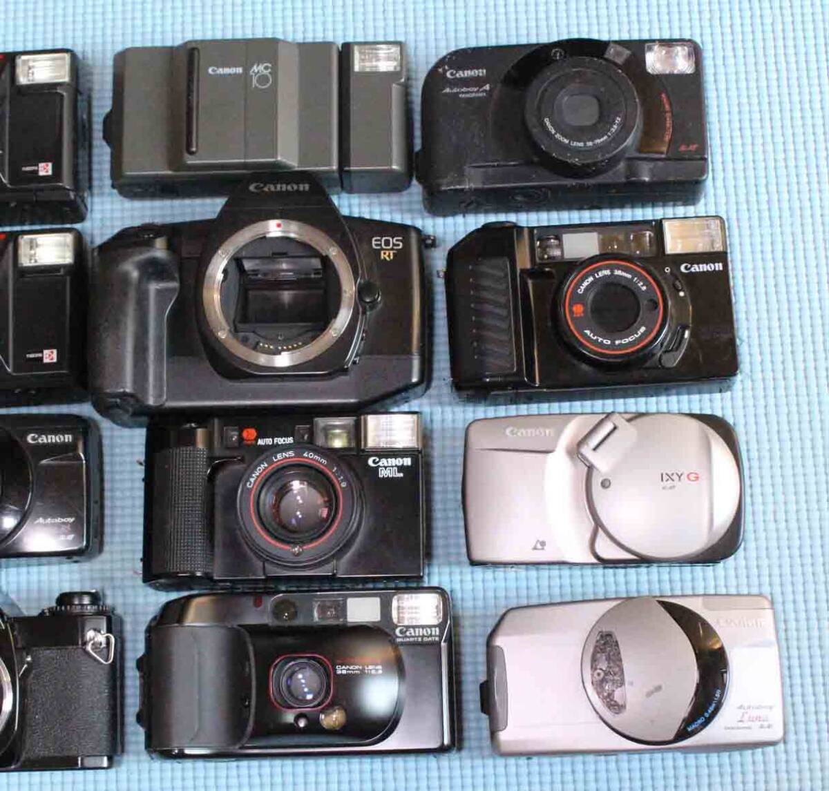 [tb85]カメラ 20台 まとめ Nikon L35 AD3 RD2 EF100 canon AF35ML Autoboy 2 3 Luna IXY G MC10 AV-1 EOS RT YASHICA T AF-D 35 cameraの画像4