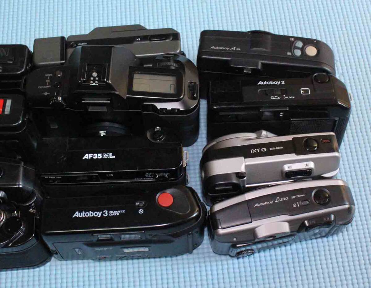 [tb85]カメラ 20台 まとめ Nikon L35 AD3 RD2 EF100 canon AF35ML Autoboy 2 3 Luna IXY G MC10 AV-1 EOS RT YASHICA T AF-D 35 cameraの画像7