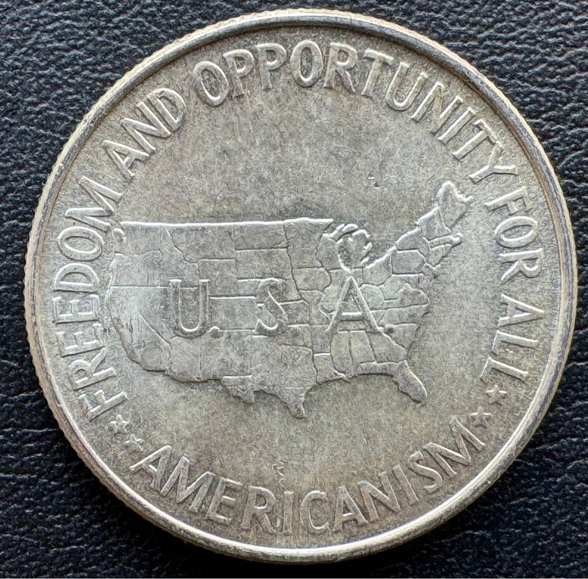 アメリカ 1952年  1/2ドル ジョージ・ワシントン・カーヴァー&ブッカー・T・ワシントン 50セント銀貨 