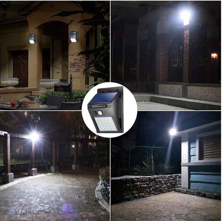 【送料無料】4個 セット ソーラー 充電式 LED センサーライト 照明 人感 屋外の画像5